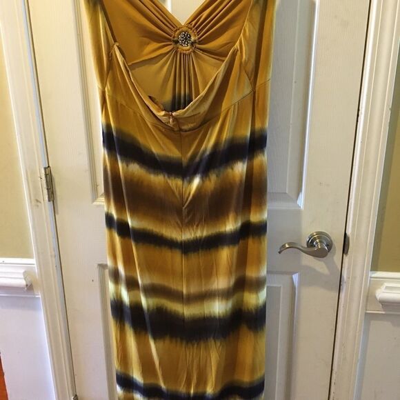 Essentials by A.B.S maxi dress shades of brown 16 - Picture 4 of 7